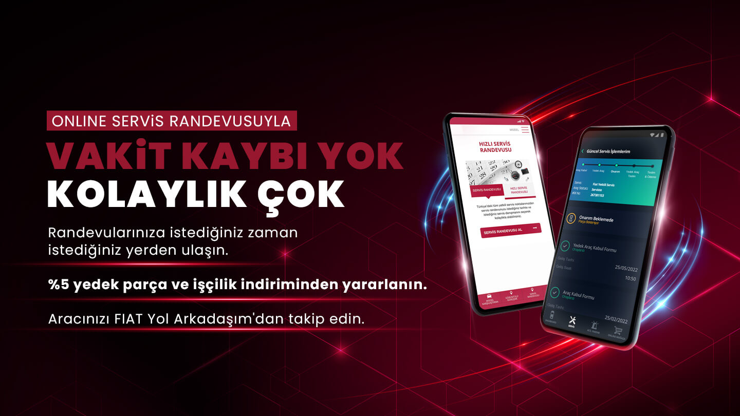 ONLINE SERVİS RANDEVUSU İLE VAKİT KAYBI YOK KOLAYLIK ÇOK